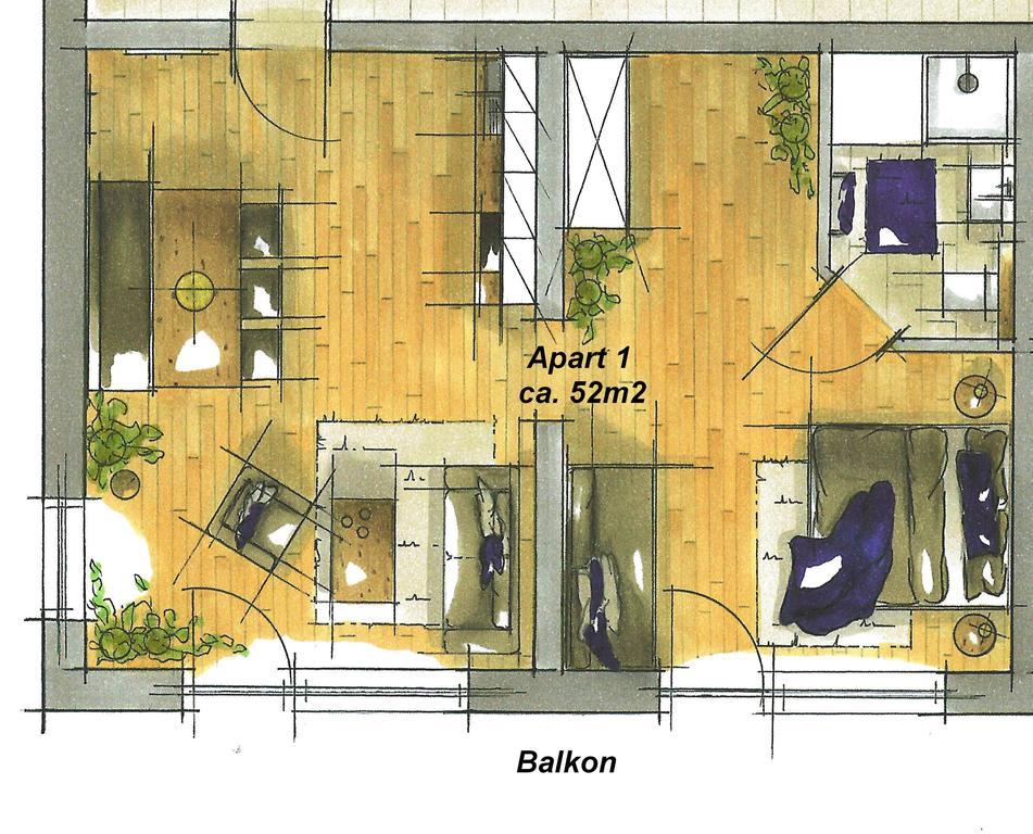 Apart Alpin Lermoos Kamer foto